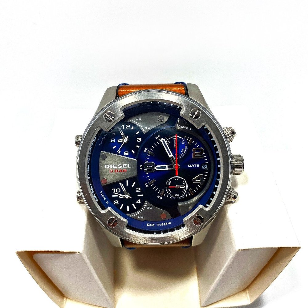 Diesel Men's DZ7424 Boltdown 56mm Blue Dial